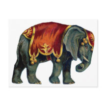 Vintager Zirkus darstellender Elefantenzirkus, Pos