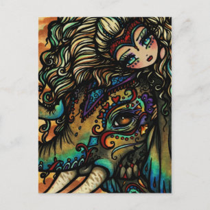 Vintager Zirkus-Elefant-feenhaftes Postkarte