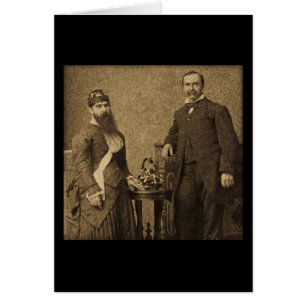 Vintager Zirkus-Freak-bärtige Dame