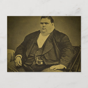 Vintager Zirkus-Freaksideshow-Fett-Mann Postkarte