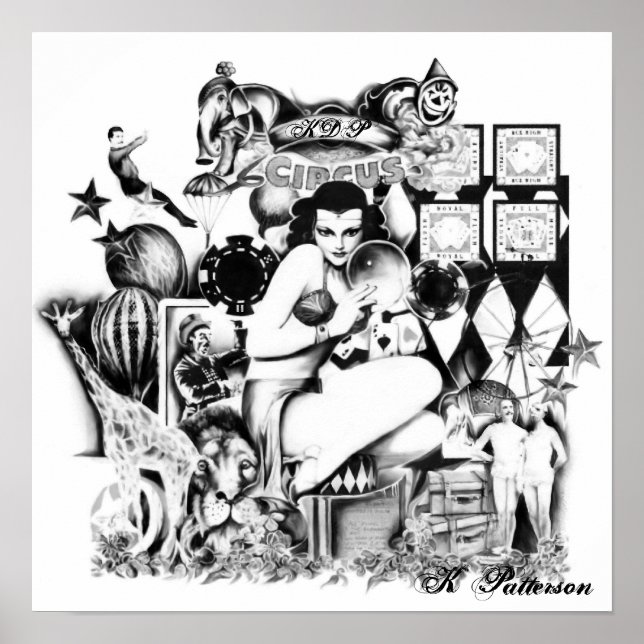 Vintager Zirkus Poster (Vorne)