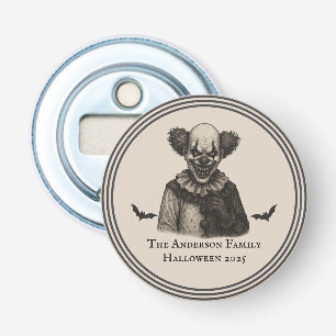 Vintager Zirkus Spuk Karnevalthema Halloween Flaschenöffner