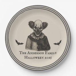 Vintager Zirkus | Spuk Karnevalthema Halloween Pappteller