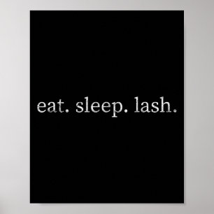Vintager Zitat zum Mittagessen Zitat Lash Tech Las Poster