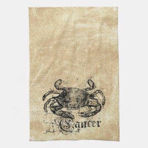 Vintager Zodiakarzinom Geschirrtuch