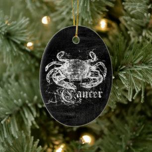 Vintager Zodiakarzinom Keramik Ornament