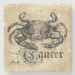 Vintager Zodiakarzinom Steinuntersetzer