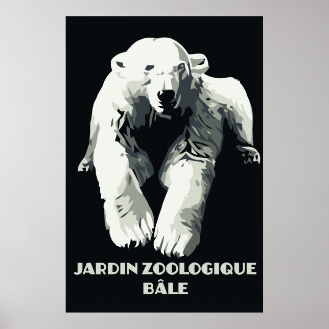 Vintager Zoo und Basler Eisbär Poster (Vorne)