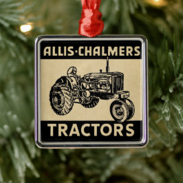 Vintager Zuchtschlepper Silbernes Ornament