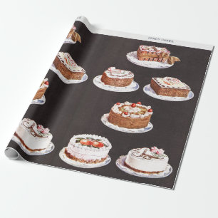 Vintager Zuckerguss zum Nachtisch mit Retro Geschenkpapier