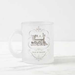 Vintager Zug des Gedankens Mattglastasse