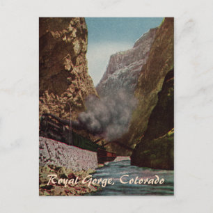 Vintager Zug in Royal Gorge Postkarte