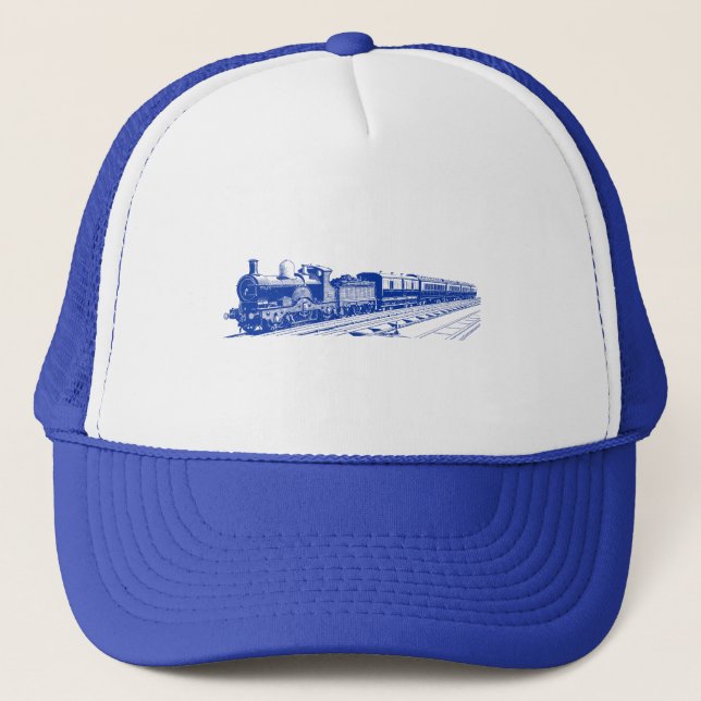 Vintager Zug - Marine Truckerkappe (Vorderseite)