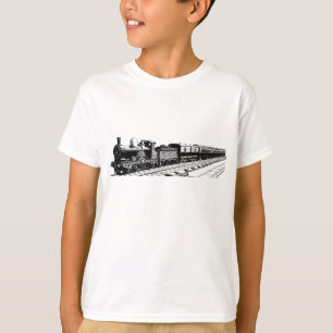 Vintager Zug - Schwarzes T-Shirt