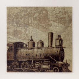Vintager Zug und alte Eisenbahn Puzzle