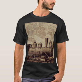 Vintager Zug und alte Eisenbahn T-Shirt