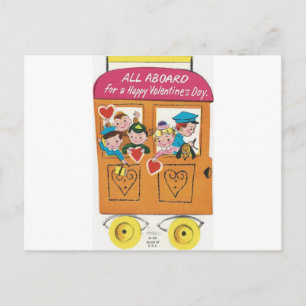 Vintager Zug Valentine Feiertagspostkarte