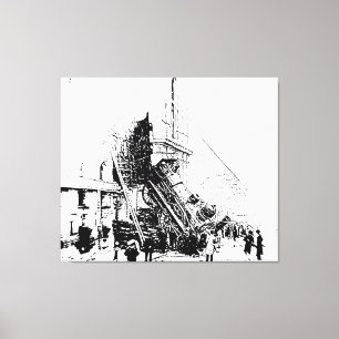 Vintager Zug Wreck Paris P&I Leinwanddruck