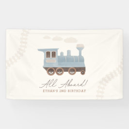 Vintager Zug zum Geburtstag Banner