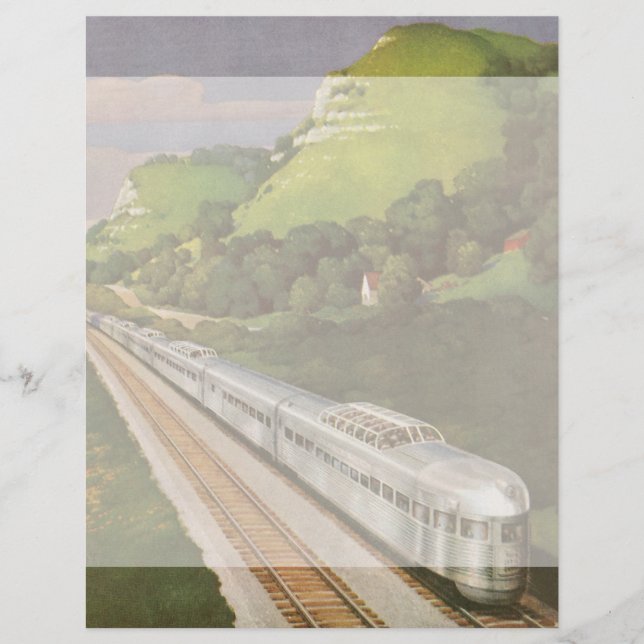 Vintager Zugurlaub, Lokomotive im Land (Vorderseite)