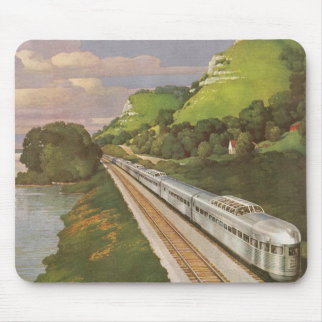 Vintager Zugurlaub, Lokomotive im Land Mousepad (Vorne)