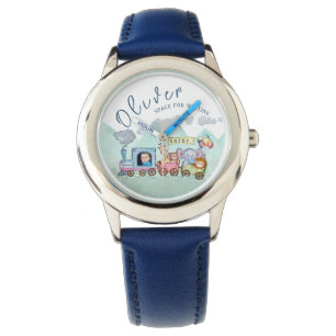 Vintager Zugverkehr Geburtstagswasser Foto Armbanduhr