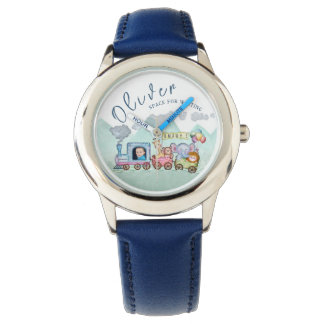 Vintager Zugverkehr Geburtstagswasser Foto Armbanduhr