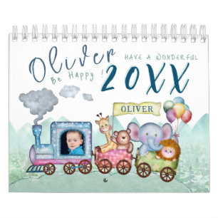 Vintager Zugverkehr Geburtstagswasser Foto Kalender