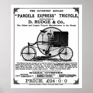 Vintager Zyklus:   Coventrydrehdreirad Poster