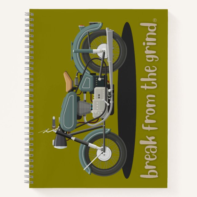 Vintager Zyklus Notizbuch (Vorderseite)