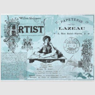Vintagere Emphemera-Serie Design 15 Seidenpapier