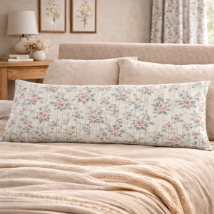 VintageRustic Shabby Chic Floral auf Holz Farmhous Seitenschläferkissen