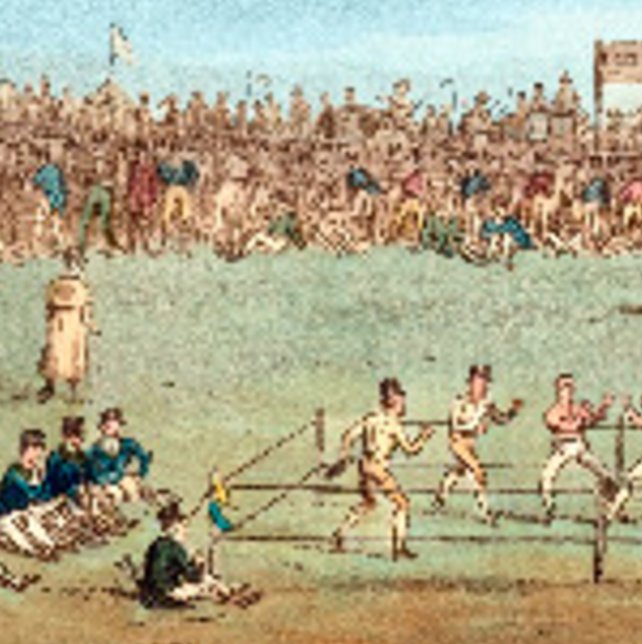 Vintages 1800er Bare Knuckle Boxing Poster (Close up)