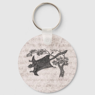 Vintages 1800s Fliegen-Eichhörnchen - Schlüsselanhänger