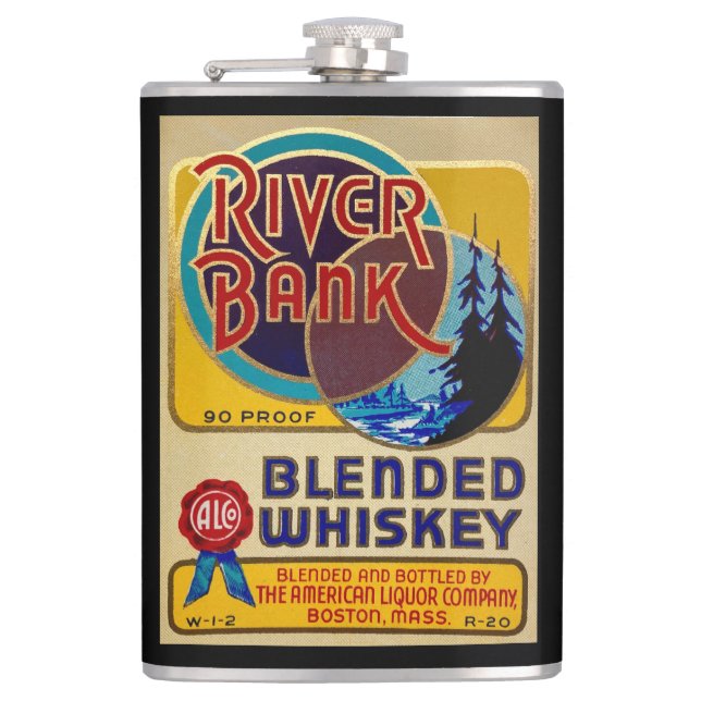 Vintages 1940-WEISSETIKETT Flachmann (Vorderseite)