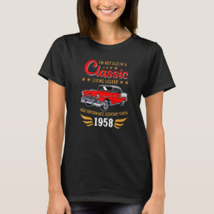Vintages 1958 Geburtstagsklassikwagen für Legenden T-Shirt