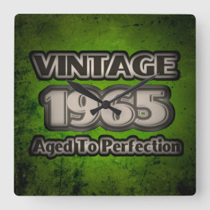 Vintages 1965 - Gealtert zur Perfektion Quadratische Wanduhr