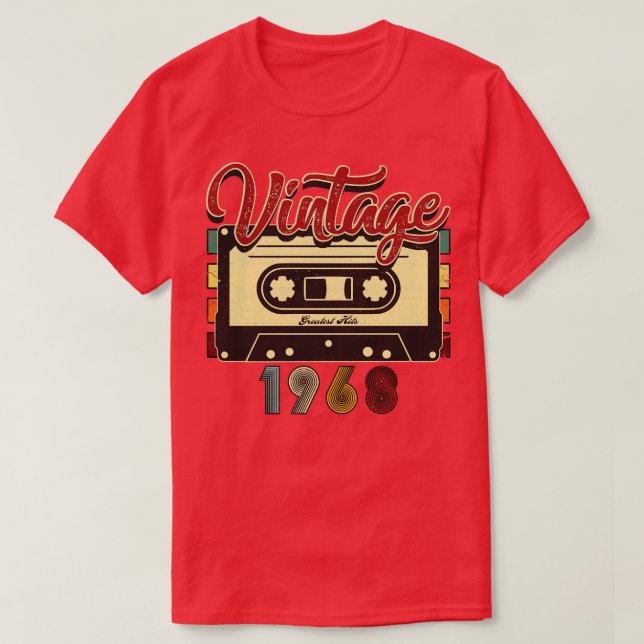 Vintages 1968 Bestes Kassettenband T-Shirt (Design vorne)