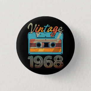 Vintages 1968 Kassettenband Retro 55. Geburtstag 5 Button