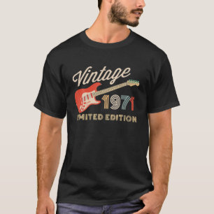 Vintages 1971 limitierte Ausgabe Gitarrenjahr T-Shirt