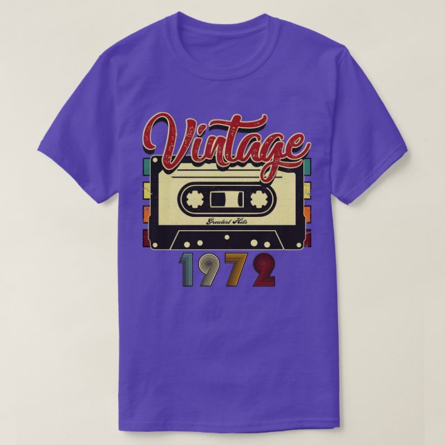 Vintages 1972 Bestes Kassettenband T-Shirt (Design vorne)