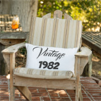 Vintages 1982 Benutzerdefiniertes Jahr Textgeschen