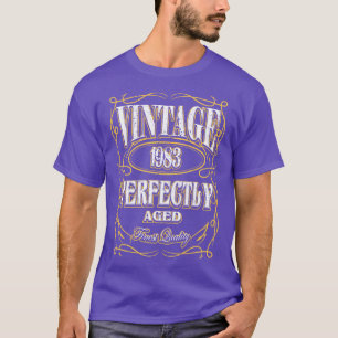 Vintages 1983 Geburtstagsflaschen-Etikett T-Shirt