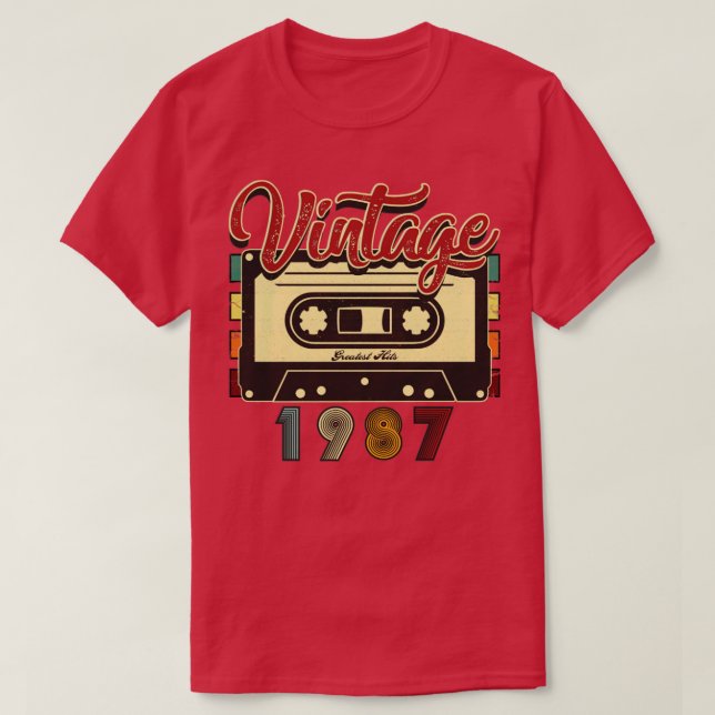 Vintages 1987 Bestes Kassettenband T-Shirt (Design vorne)