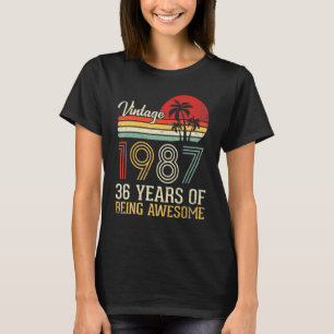 Vintages 1987 glücklicher Geburtstag für mich 36 J T-Shirt