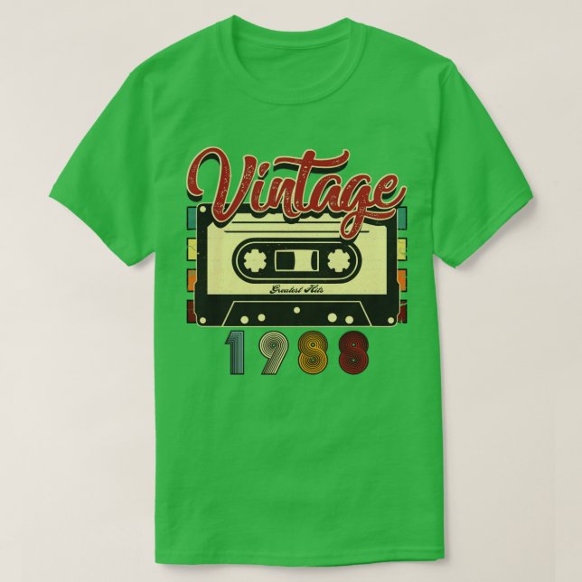 Vintages 1988 Bestes Kassettenband T-Shirt (Design vorne)