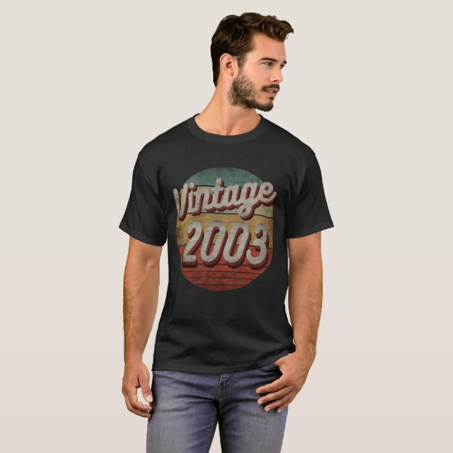 VINTAGES 2003 MÄNNER-GEBURTSTAGSGESCHENK T-Shirt (Vorne ganz)