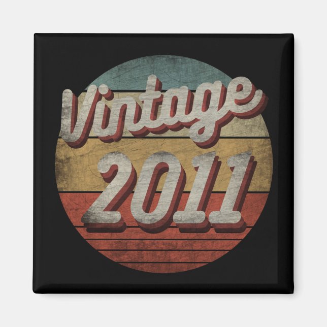 VINTAGES 2011 MÄNNERGESCHENK MAGNET (Vorne)