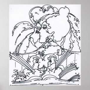 Vintages 60er-Poster für Schwarzweißbilder Poster