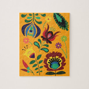 Vintages 70er-Blume-Puzzle Puzzle